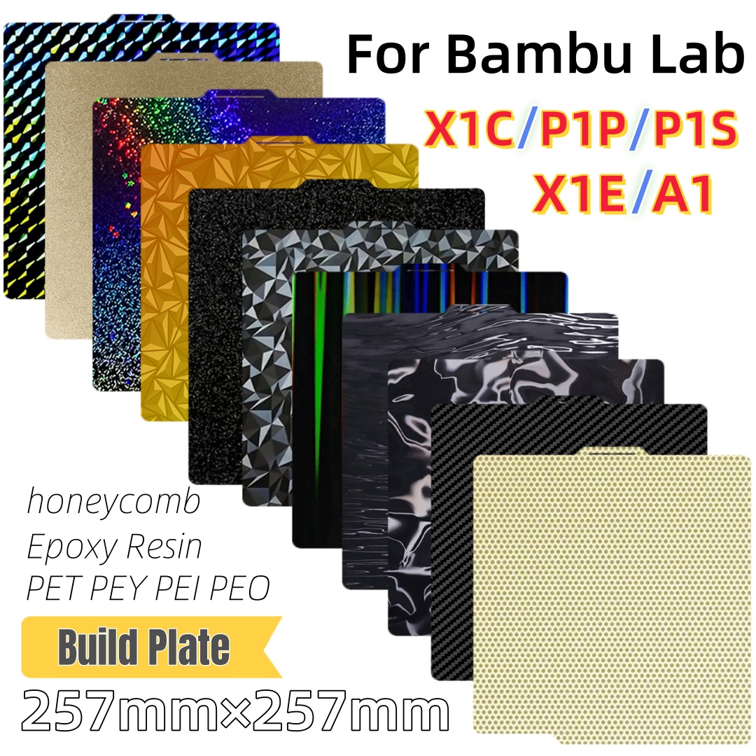 3D Printing Bambu Lab - Płyta robocza 257x257, blacha ze stali